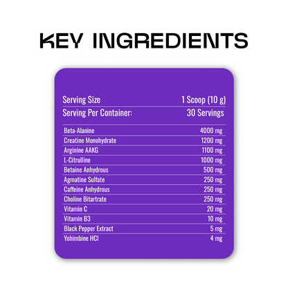 HUSTL Smurfed Pre-Workout | Blueberry | 300 g | 30 Servings